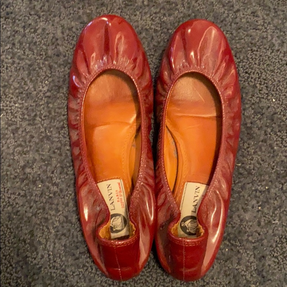 Lanvin red flats size 36 great condition